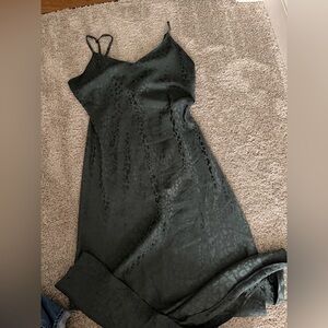 Current Air Forest Green Slip Dress